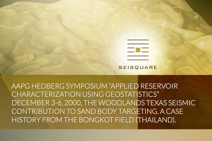 Aapg Hedberg Symposium “Applied Reservoir Characterization Using Geostatistics” December 3-6, 2000, The Woodlands Texas Seismic Contribution To Sand Body Targeting. A Case History From The Bongkot Field (Thailand).