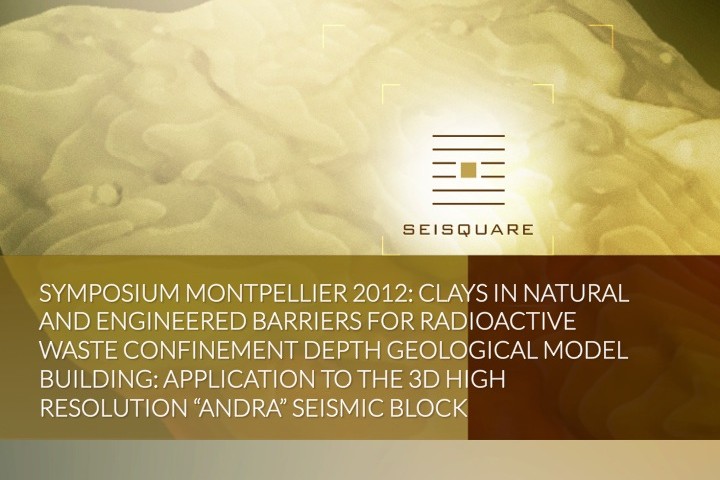 Symposium Montpellier 2012: Clays In Natural And Engineered Barriers For Radioactive Waste Confinement Depth Geological Model Building: Application To The 3d High Resolution “Andra” Seismic Block