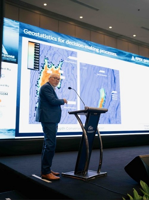 Alessandro Mannini presenting at APEX Offshore 2026