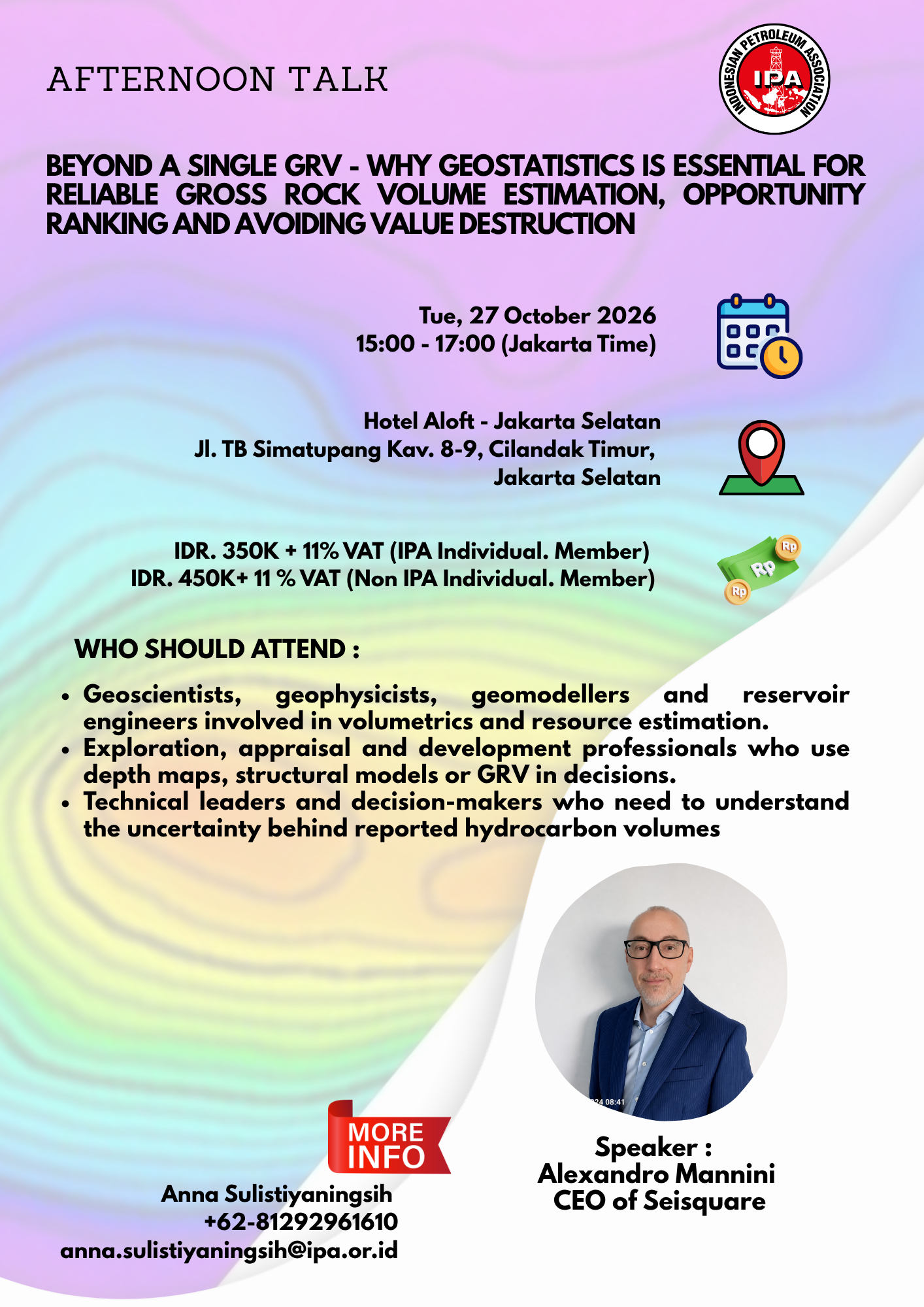 Afternoon talk announcement poster